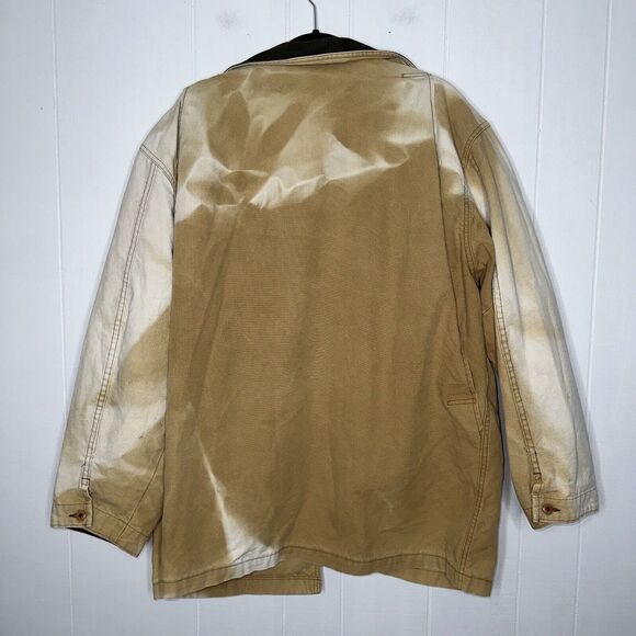 L.L. Bean Freeport Maine Vintage Blanket Lined Chore Coat Faded Bleached XL - Picture 2 of 6